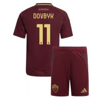 AS Roma Artem Dovbyk #11 Fußballbekleidung Heimtrikot Kinder 2024-25 Kurzarm (+ kurze hosen)